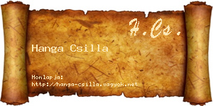 Hanga Csilla névjegykártya